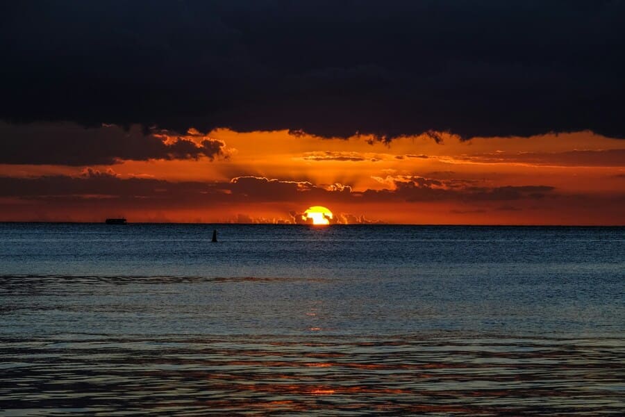 Coucher de soleil à Grand Baie